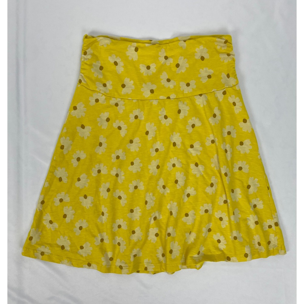 Toad & Co Chaka Skirt XS Yellow Half Daisy Floral